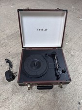 Crosley CR6019A-BR Executive Briefcase Portable Record Player Brown Boxed USB