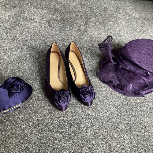 Clarks ladies purple satin - clarks,