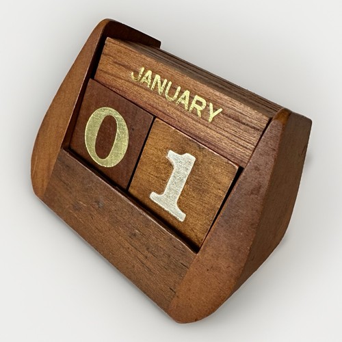 Perpetual calendar wooden - perpetual,