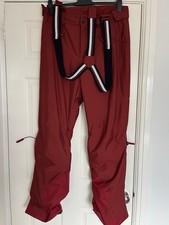Men’s Red Salopettes Ski Trousers Size Large Decathlon Excellent Condition
