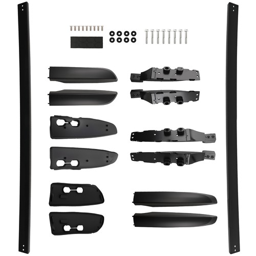 Black aluminium roof rails - aluminium,