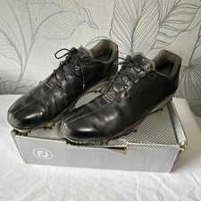 Black Footjoy DNA Spiked Golf Shoes Size UK11. 