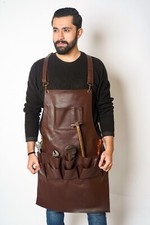 Leather Apron Pockets Cowhide