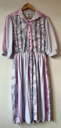 Vintage 1980 midi shirt dress - 1980,