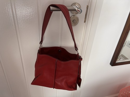 Red leather furla - red,