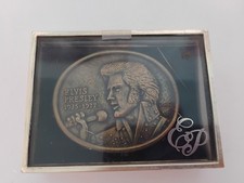 Elvis Presley 1st Edition Bronze Belt Buckle Vintage 1977 Boxed With C of A
