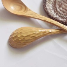 1 Pc hand carved soup spoon