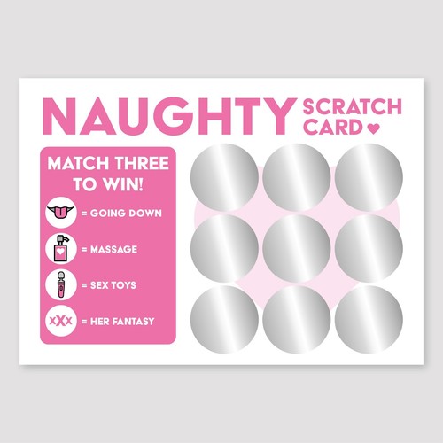 Naughty scratch card - naughty, rude