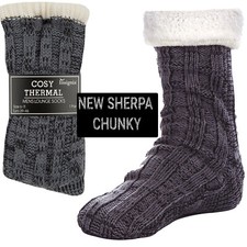 Mens TV SOCKS SHERPA LINED