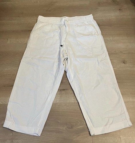 Cropped linen trousers size - linen, 10