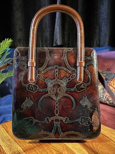 Vintage italian leather - leather, tote