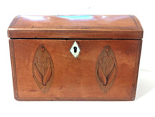 Georgian Satinwood  Inlaid Tea Caddy