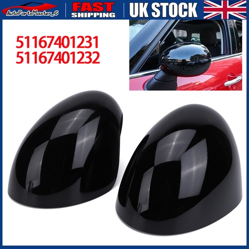 Gloss black wing mirror - mirror, cover