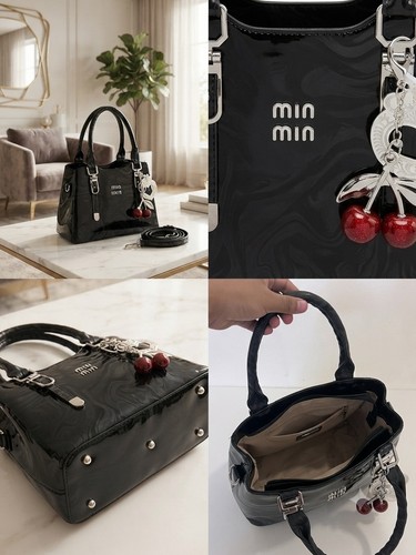 Miu black leather quilted - black,