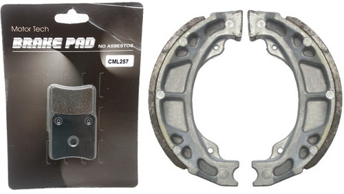 Front brake pads rear shoes - front,