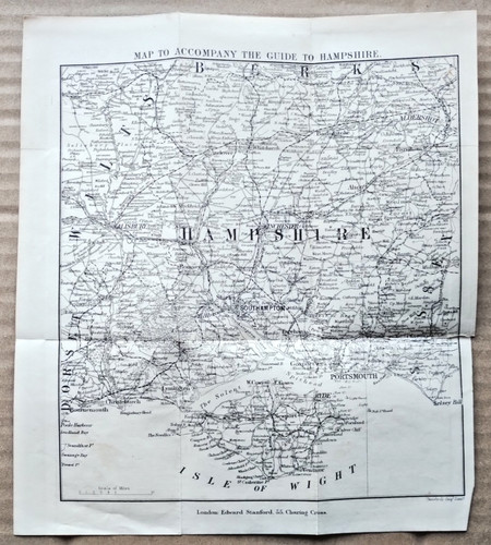 1888 original antique map - map, of