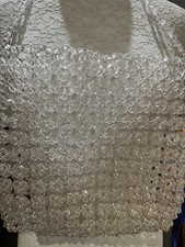 V Unusual Silver Metal & Clear