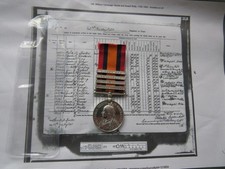 QSA MEDAL 29974 GNR J GOLDIE 63 BTY RFA 4 CLASPS TUG HTS/ROL/TRANS/L NEK G DATES