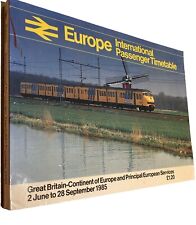 1985 BR Europe International Passenger Timetable