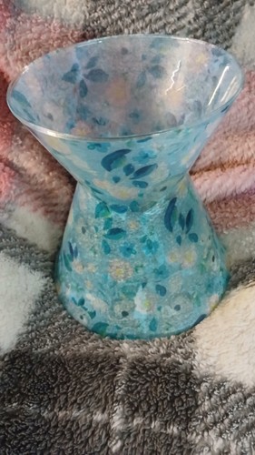 Vintage blue floral hourglass - vintage,