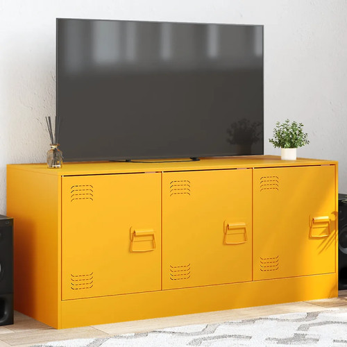 Walplus mustard steel bench - steel,