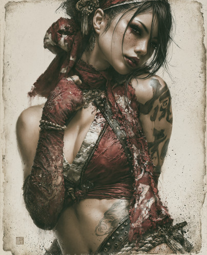 Tattooed blood ink - tattooed, blood-ink