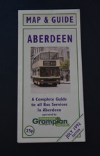 1992 Grampian Transport Aberdeen Bus Services Map & Guide - Excellent Condition