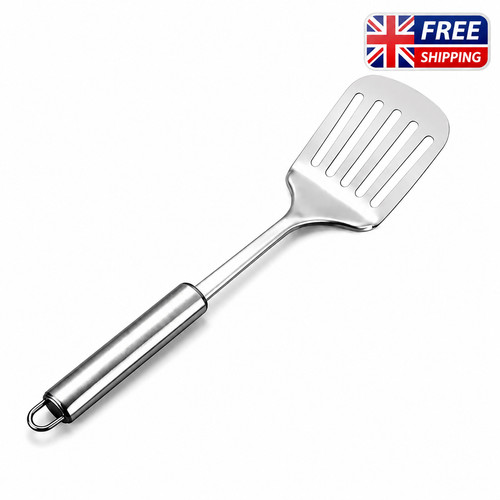Stainless steel slotted turner - steel,