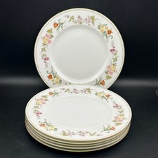 Wedgwood Mirabelle R4537 Bone China 10.5" Dinner Plate Set Of Six