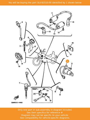 Yamaha main switch - switch, assy