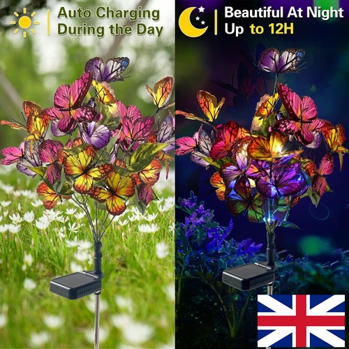Butterflies solar flower - butterflies,