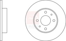 2x Brake Discs Pair Solid fits