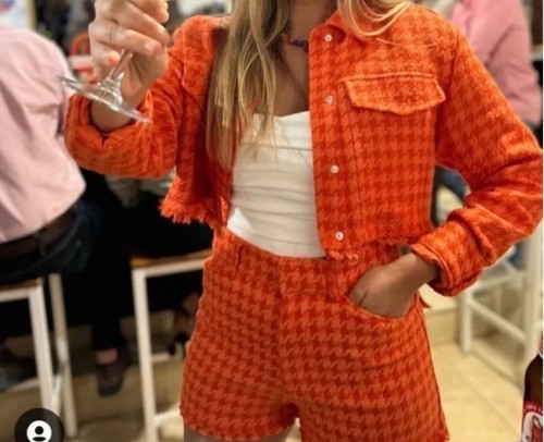 Zara boucle orange tweed - zara,
