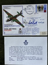 RAF Cover - 150 Sqdn Signed Scottie Brazill & Wellington Crew Shot Down WW2, POW