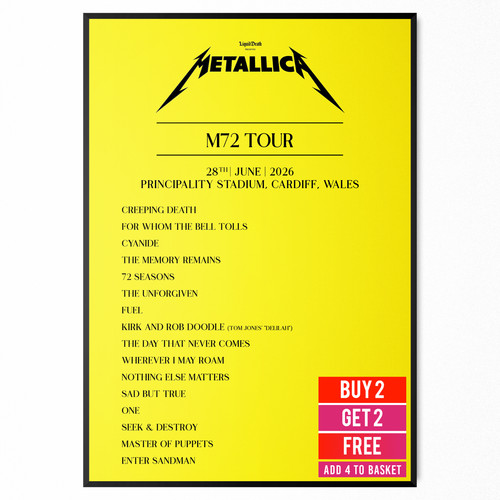 Metallica m72 tour poster 28th - m72,