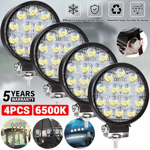 4pcs 12v 24v offroad round - 12v,