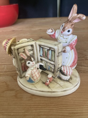 Lovely pottery rabbit figurine - pottery,