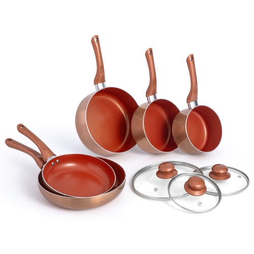 Piece pan set - set,, copper