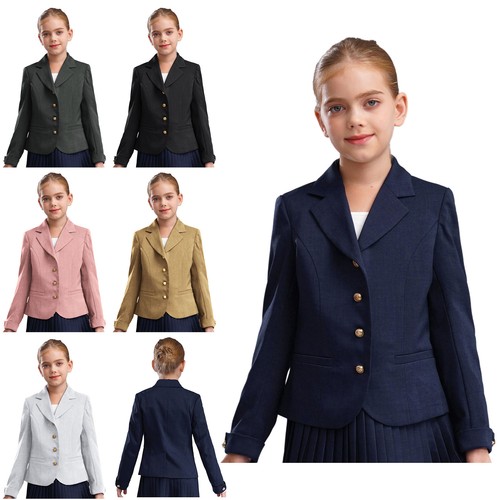 Kids girls blazer jacket lapel - girls,
