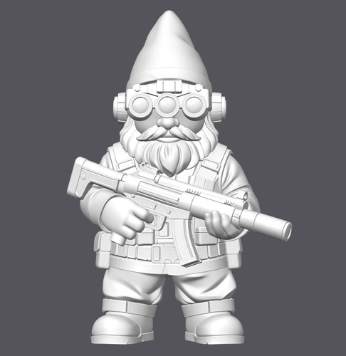 Mp5 garden gnome 22cm tall - garden,