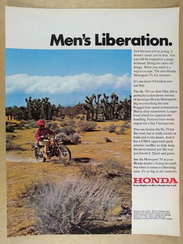 1971 honda motorcycle - sl-70,