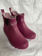 LADIES PURPLE TWIN SIDE GUSSETS WELLINGTON ANKLE BOOT IN SIZE 3