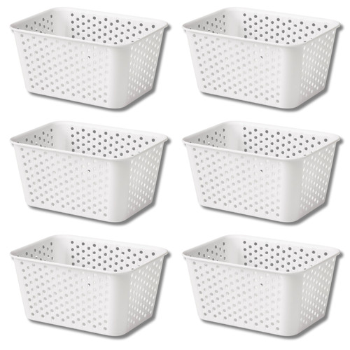 White mesh storage basket - mesh,