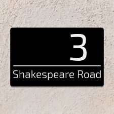 Personalised Floating House Sign Modern Door Number Plaque & Name Plate for Home