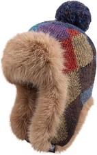 Women Knitted Beanie Ear Flaps