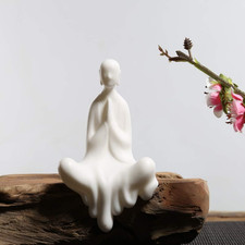 White Ceramic Little Monk
