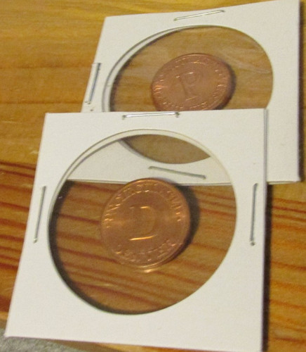 And uncirculated penny - p, d