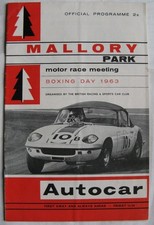 MALLORY PARK 26 Dec 1963 BRSCC Motor Race Meeting Official Programme