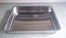 Very large stainless steel roasting/baking pan.
