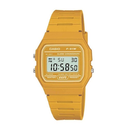 Casio f91w yellow - yellow, resin
